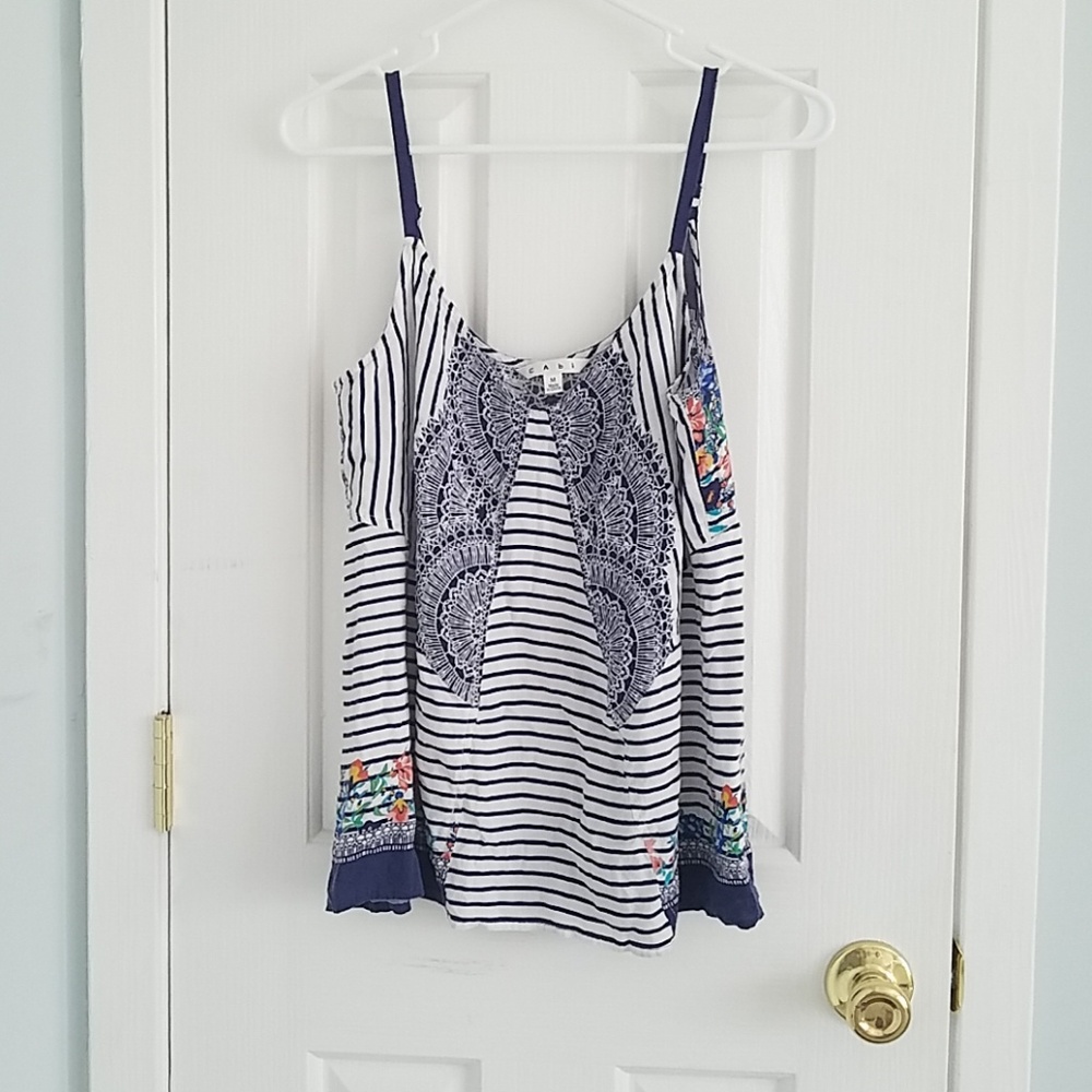 Cabi Top Stripes Floral